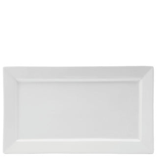 Anton B Classic White Matrix Rectangular Plates – Fine China Ceramic Serving Plates, 9.5 x 4.5" / 12 x 7" / 14 x 8.25", Box of 6