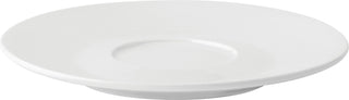Anton B Classic White Coupe Saucers – Fine China Ceramic Coffee, Tea & Espresso Cup Saucers, 5.75" / 6.5", Box of 6