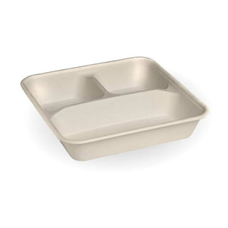 Pack Of 300 3 Compartment BioCane Takeaway Base Large