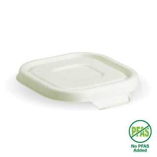 Pack Of 600 280-630ml White Plant Fibre Takeaway Lids