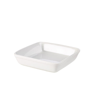 2.4L White Porcelain Square Roaster Chip Resistance Baking Dish for Cooking, Baking, Serving (25.4cm) - Pack of 6