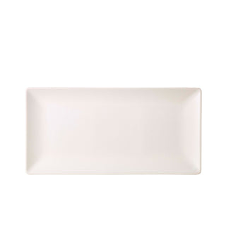 Luna  White/Black Rectangular Plate 25x15cm/30 x 15cm Stoneware Dinnerware Plate Set 6