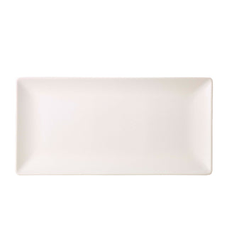 Luna  White/Black Rectangular Plate 25x15cm/30 x 15cm Stoneware Dinnerware Plate Set 6