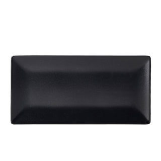 Luna  White/Black Rectangular Plate 25x15cm/30 x 15cm Stoneware Dinnerware Plate Set 6