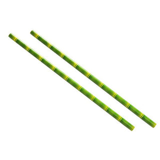 Pack Of 250 8" 6mm Bore Individually Wrapped Bamboo Paper Straws