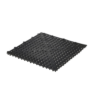 Interlocking Bar Drip Mat Black Rubber Bar Rail Mat (30 x 30cm)