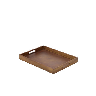 Butlers Light Brown & Solid Black Tray 44cm/49cm/53.5cm/64cm Acacia Wood Serving Tray 1Pcs