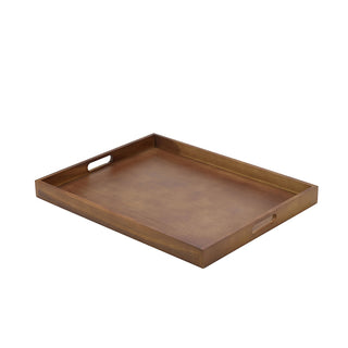 Butlers Light Brown & Solid Black Tray 44cm/49cm/53.5cm/64cm Acacia Wood Serving Tray 1Pcs