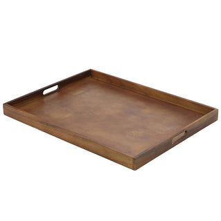 Butlers Light Brown & Solid Black Tray 44cm/49cm/53.5cm/64cm Acacia Wood Serving Tray 1Pcs