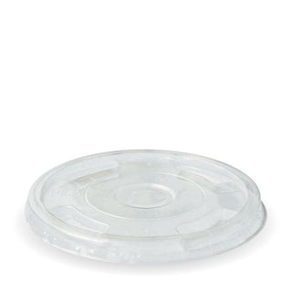 Pack Of 1000 Clear PLA Lids to Fit 300-700ml BioCups | Half Moon-Slot