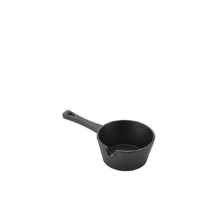 Mini Cast Iron Sauce Pan 16.5cl Overall Size 17× 9.7×4.8cm Pack of 6