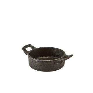 Mini Cast Iron Round Eared Dish 22cl Overall Size 15.5×11×4.5cm Pack of 6
