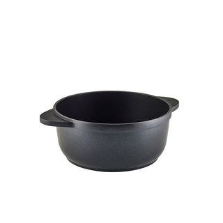 Black Casserole Dish with Handles Lightweight Non-Stick Cast Aluminium, Induction Hob And Oven Safe - 4.4L/ 7L