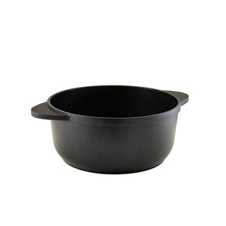 Black Casserole Dish with Handles Lightweight Non-Stick Cast Aluminium, Induction Hob And Oven Safe - 4.4L/ 7L