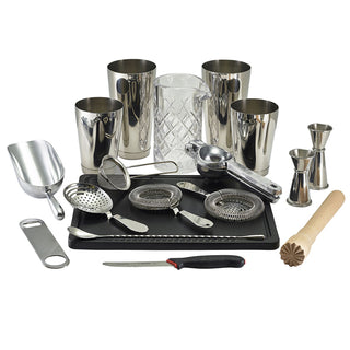 Cocktail Bar Kit Stainless Steel Professional Bartender Set (11 - 22 Piece Options)