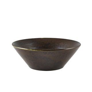 Terra Porcelain Black Conical Bowl Matte Black Finish (14cm / 16cm / 19.5cm - Pack of 6)