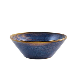 Aqua Blue Conical Bowl 14cm/16cm/19.5cm 31cl/54.5cl/96cl Porcelain Elegant Tableware Set 6
