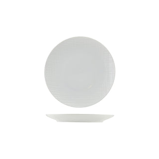 Incise Lavara White Coupe Plate 20cm/23cm/25.5cm/28cm Porcelain Dining Table Top Plate