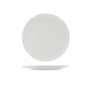 Incise Lavara White Coupe Plate 20cm/23cm/25.5cm/28cm Porcelain Dining Table Top Plate