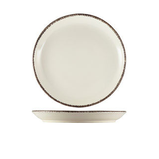 Stoneware Sereno Coupe Plate 19cm, 24cm & 27.5cm in Brown and Grey Set of 6