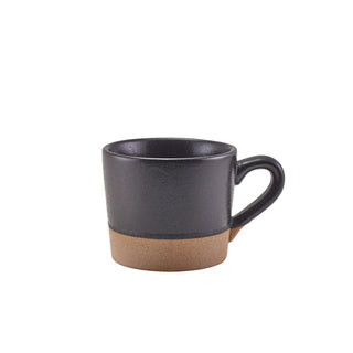 Kava Coffee Cup 28.5cl/34cl Black/Dark Grey/White Durable Stoneware Elegant Cups Set 6