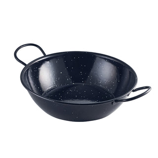 Black Enamel Dish Durable Steel Dish with Enamel Coating Serving Baking Food Presentation