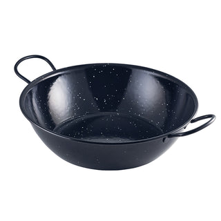 Black Enamel Dish Durable Steel Dish with Enamel Coating Serving Baking Food Presentation