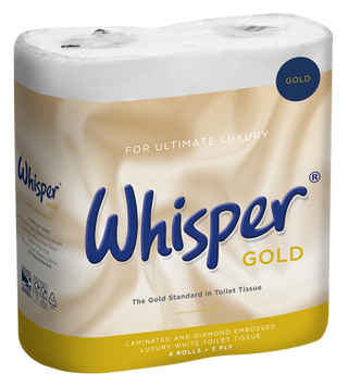 Whisper Gold Luxury Toilet Roll 170sheet 3ply - Pack of 40