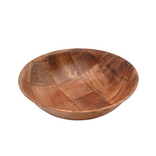 Woven Birch Wood Bowls 15.2x4cm/20.3x5cm/25x6.5cm Eco Friendly Serving Bowls Set of 12