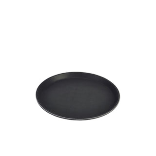 Gengrip Black Round Non Slip Tray 27.9cm/35.5cm/40.6cm Polypropylene Serving Tray 1Pcs