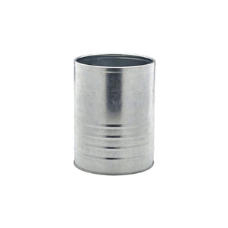 Galvanised Steel Can 11cmx14.5cm 1.3L/45.75oz - Silver/Black Table Presentation Set 12