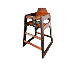 Birch Wood High Chair 76.5×69.5×51cm Dark/Light Wood Highchair Toddlers Dining Areas
