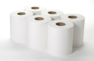 100m White Centrefeed Roll 1ply - Pack of 6