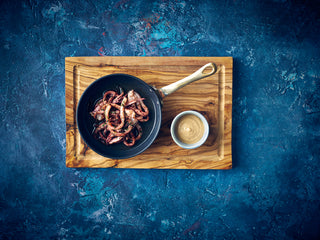 Olive Wood Serving Board with Groove 30 × 20cm for Buffets & Home Dining 1 Piece