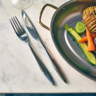 Stainless Steel Teardrop Cutlery Collection Silver Finish, 12 Pieces Flatware for Dining, Kitchen, Catering