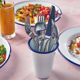 Stainless Steel Saffron Cutlery Collection - Fork, Knife, Spoons Premium Flatware (Set of 12)