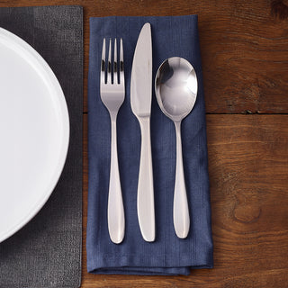 Stainless Steel Saffron Cutlery Collection - Fork, Knife, Spoons Premium Flatware (Set of 12)