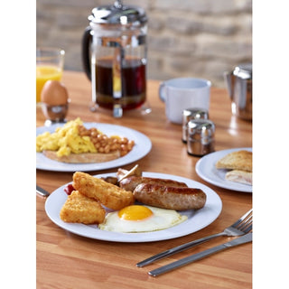 White Melamine Dinner Plates 7"/ 9"  – Lightweight, Chip & Scratch Resistant (Pack of 12)