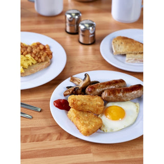 White Melamine Dinner Plates 7"/ 9"  – Lightweight, Chip & Scratch Resistant (Pack of 12)