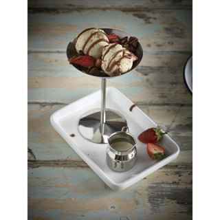 Stainless Steel Martini Glass 24cl Modern Metal Cocktail Glass for Bars Events 1 Piece