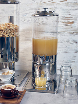 Juice Dispenser, 7L Commercial Drink Beverages Dispenser with Tap Cocktail, Water Dispenser Chamber for Warm & Cold Drink