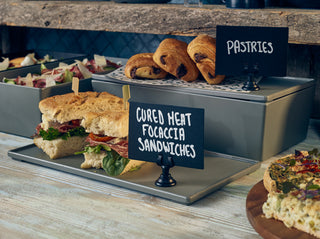 Melamine Matt Black & Matt Grey Buffet Box GN 1/3 – Rectangular Display Box for Buffet & Food Service