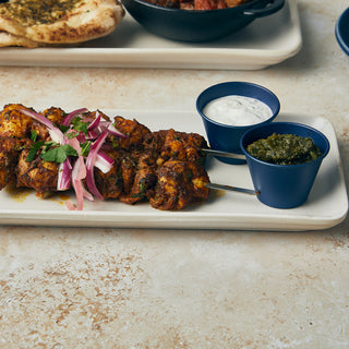 Ceramic Serving Platters Set of 6, Rectangular Tray, Stoneware Serving Dishes for Dessert, Buffet, Snack, Steak, Fruit