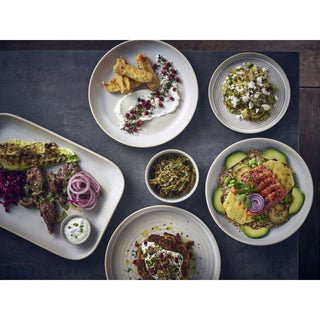 Stoneware Coupe Dinner Plates Set of 6 – Durable Ceramic Dish Set for Everyday Dining Crockery