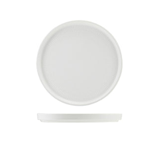 Incise Porcelain Solara Presentation Plate Contemporary Dining Plate (20cm & 25cm Options) - Pack of 6