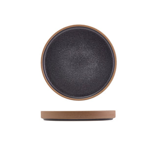 Kava Raw Wall Presentation Plate 18cm/20cm/25cm Black/Dark Grey/White Stoneware Plate Set 6