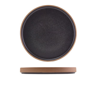 Kava Raw Wall Presentation Plate 18cm/20cm/25cm Black/Dark Grey/White Stoneware Plate Set 6