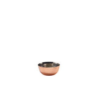 Mini Hammered Bowl 5.5x2.5cm/6x3cm/7.5x4cm Stainless Steel with Copper Plating Set 24