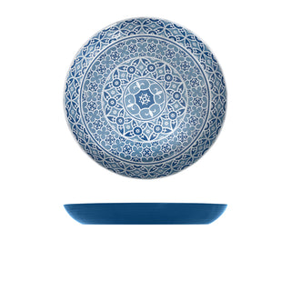 Marrakesh Bowl 38cm 3.5L Blue/Grey/Black/White Durable Melamine Dining Serving Bowl 1Pcs