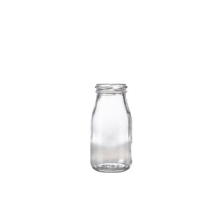 Glass Mini Milk Bottle 20cl/25cl/50cl Glassware for Milk Shakes Juices Serving 1Pcs